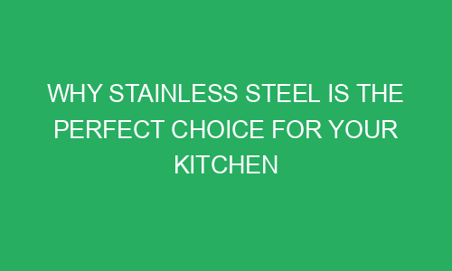 why stainless steel is the perfect choice for your kitchen sink 215480 1 - Why Stainless Steel Is The Perfect Choice For Your Kitchen Sink?